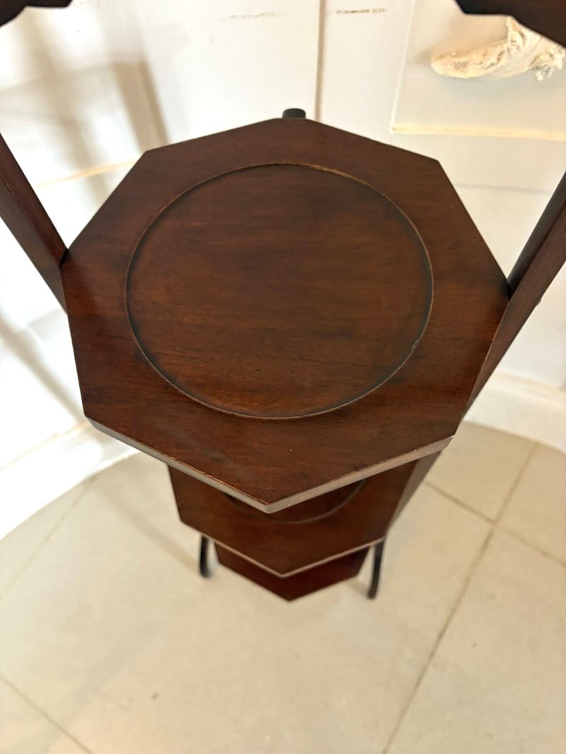 Antique Edwardian Mahogany Three-Tier Cake Stand